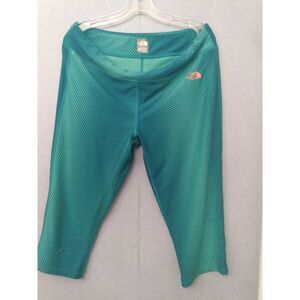 The North Face Teal‎ Textured Athletic Leggings Moisture-Wicking Workout Pants